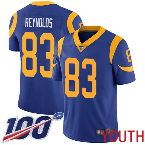Los Angeles Rams Limited Royal Blue Youth Josh Reynolds Alternate Jersey NFL Football #83 100th Season Vapor Untouchable->youth nfl jersey->Youth Jersey